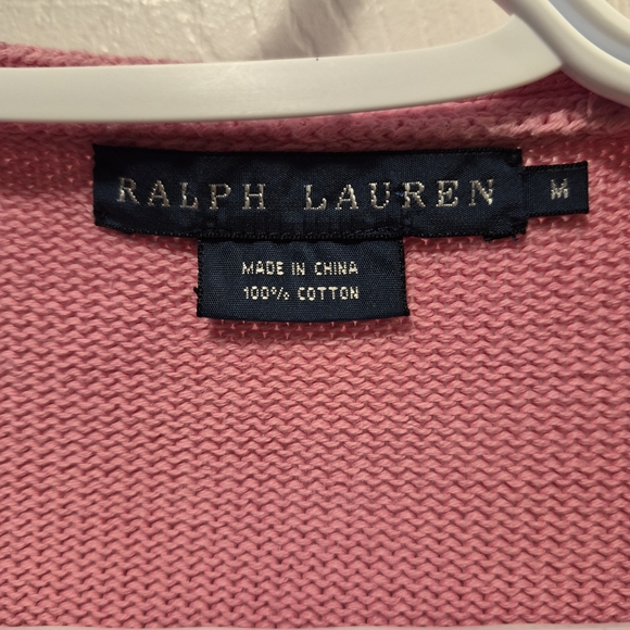 Ralph Lauren  Pink Cardigan Size M - Picture 4 of 8